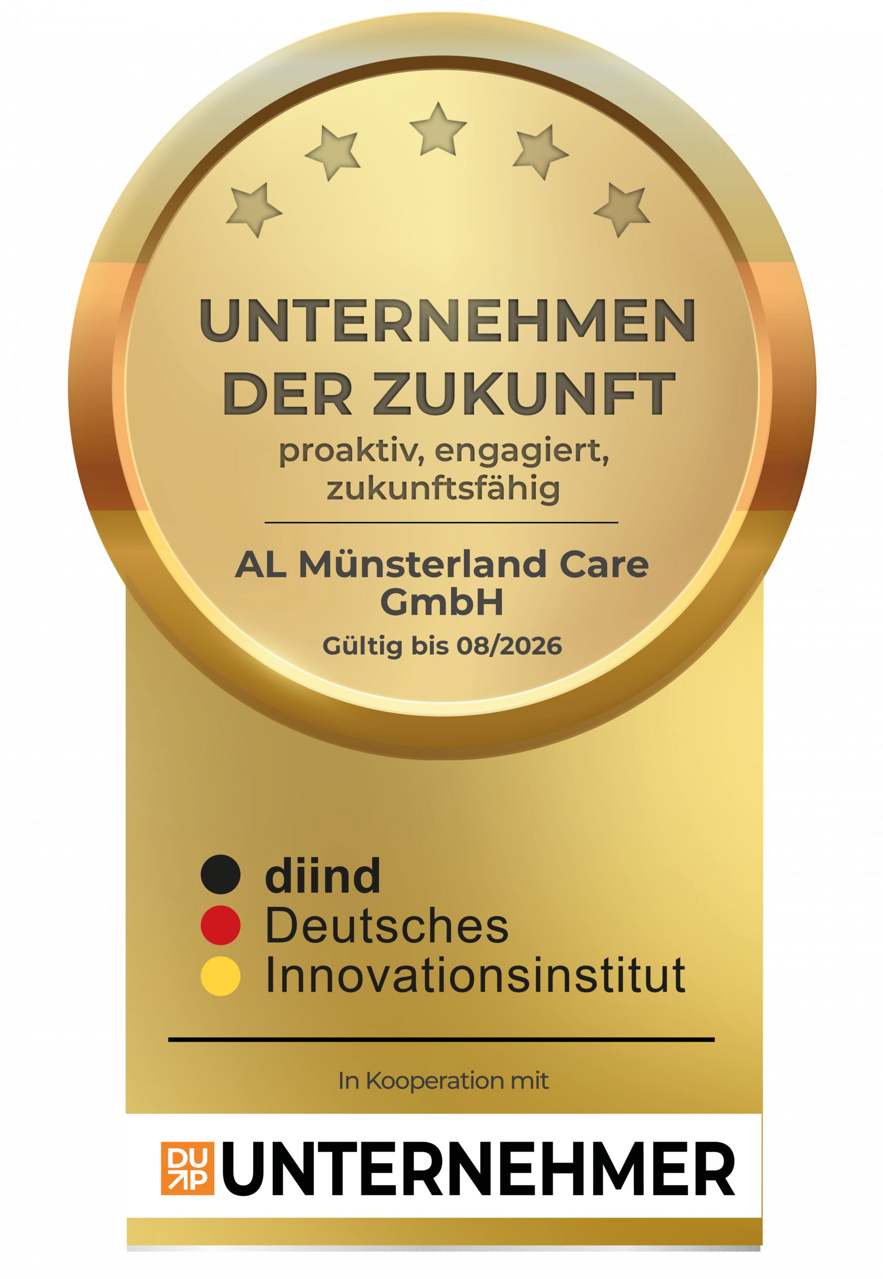 Unternehmen der Zukunft-Siegel_AL Münsterland Care GmbH_RGB